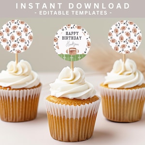 Football Birthday, 1st Birthday Bundle, First Year Down, First Birthday, Football Party, Football Invitation, Instant Download, A101 image 9