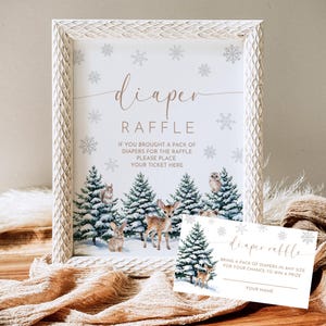 Baby Its Cold Outside Babyshower Luierloterij, babyshower winter, ticket luierloterij, bord luierloterij, bosbabyshower, A158