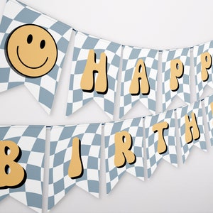 Printable One Happy Dude Happy Birthday Banner | Instant Download