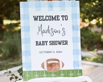 Welcome Sign, Football Baby Shower, Football Welcome, Baby Shower, Sports Baby Shower, Baby Shower Sign, Football, Welcome Poster, A148