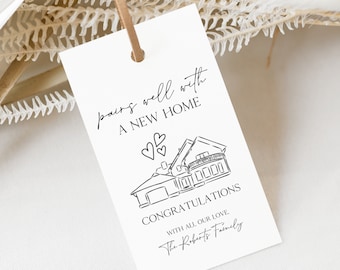 Housewarming Gift Basket Tags - Etsy