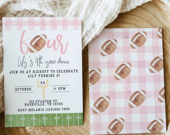 Football Invitation, Football Birthday, Football Party, Football Invite, Birthday Invitation, Editable Invitation, Printable, A107