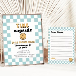 Blue One Happy Dude Time Capsule | Instant Download | A102