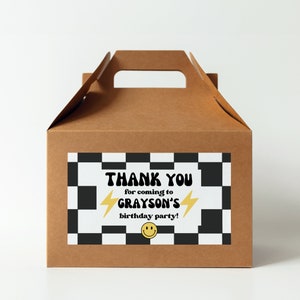 One Happy Dude Birthday Party Favor Box Labels, Smiley Face Birthday, Instant Download, A131