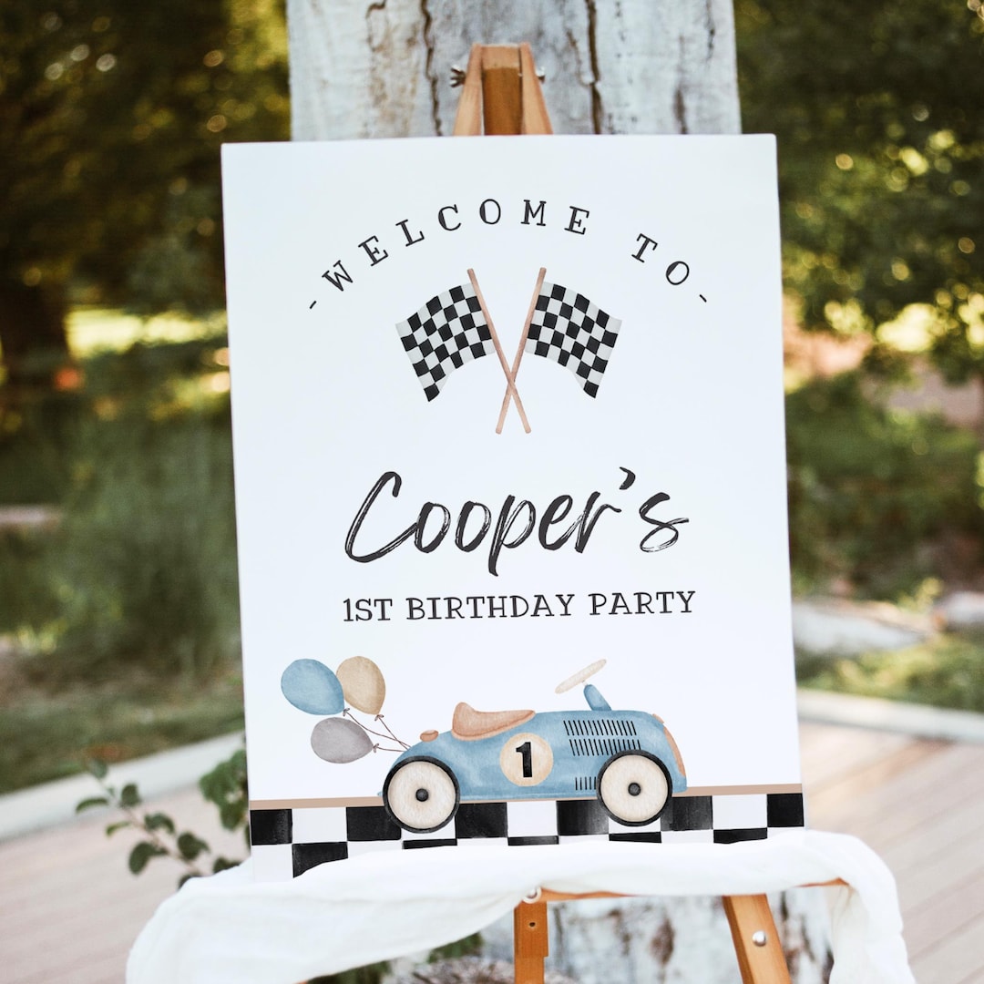 Welcome Sign, Fast One Birthday, Race Car Birthday, Fast One, Race Car ...