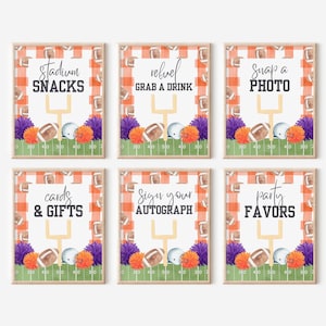 Football Birthday Party Signs, Football Party, Football Sign, Football Theme, Football Party Sign, Instant Download, Editable Template, A147