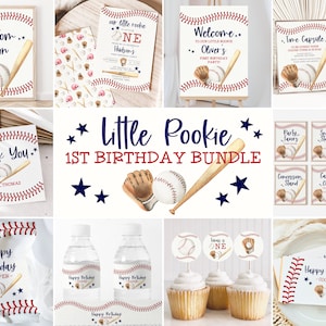 Baseball Geburtstag, 1. Geburtstag Bundle, Rookie des Jahres, Rookie Jahr Geburtstag, erster Geburtstag, Junge 1. Geburtstag, Baseball Party, A105