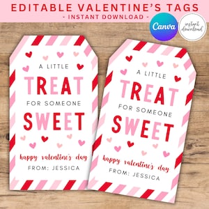 Een kleine traktatie voor iemand Sweet Valentijnsdag cadeaukaartje, Valentijnsdag, Valentijn cadeaukaartje, instant download, afdrukbare Valentijn cadeaukaartjes