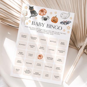 Baby Shower Bingo, Spooky Baby Shower, Baby Shower Games, Halloween Baby, Halloween Shower, Fall Baby Shower, A132