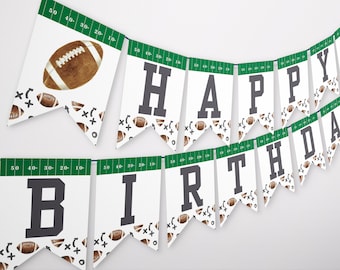 Printable First Year Down Football Banner | First Birthday | Instant Download | A101