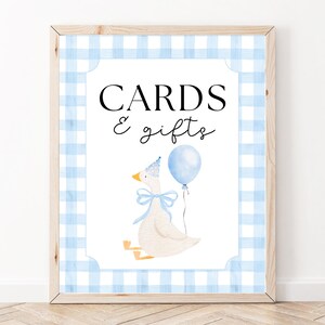 One Silly Goose Gift Table Sign, Goose Birthday, Editable Template, First Birthday, Silly Goose Birthday, 1st Birthday Sign, A161