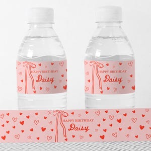 Etiquetas para garrafas de água Little Sweetheart, aniversário dos namorados, aniversário do namorado, etiqueta para garrafa de água, adesivo para garrafa de água, namorados, A160