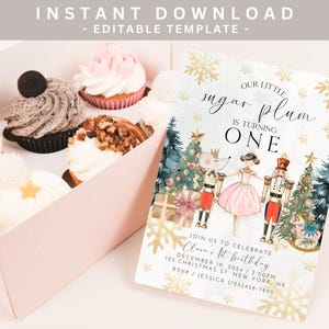 Nutcracker Birthday Invitation, Sugar Plum Fairy, Nutcracker Party ...