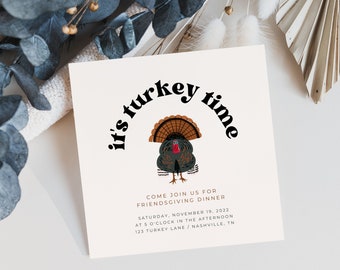 Friendsgiving Invitation | Friendsgiving Dinner | Thanksgiving | Friendsgiving Invite | Friendsgiving Party | Boho Friendsgiving | Turkey