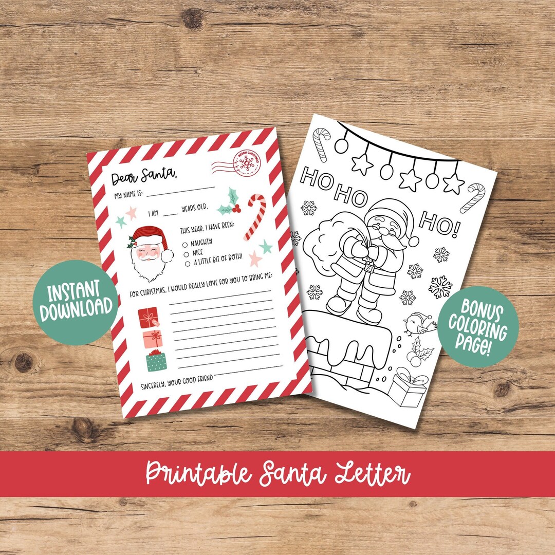 Printable Christmas Letter Instant - Il 1080xN.5511890827 Ktk6 