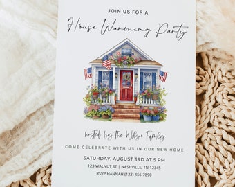 Einweihungseinladung, Einweihungseinladung, Einweihungsparty, editierbare Einladung, New Home Party, Home Sweet Home