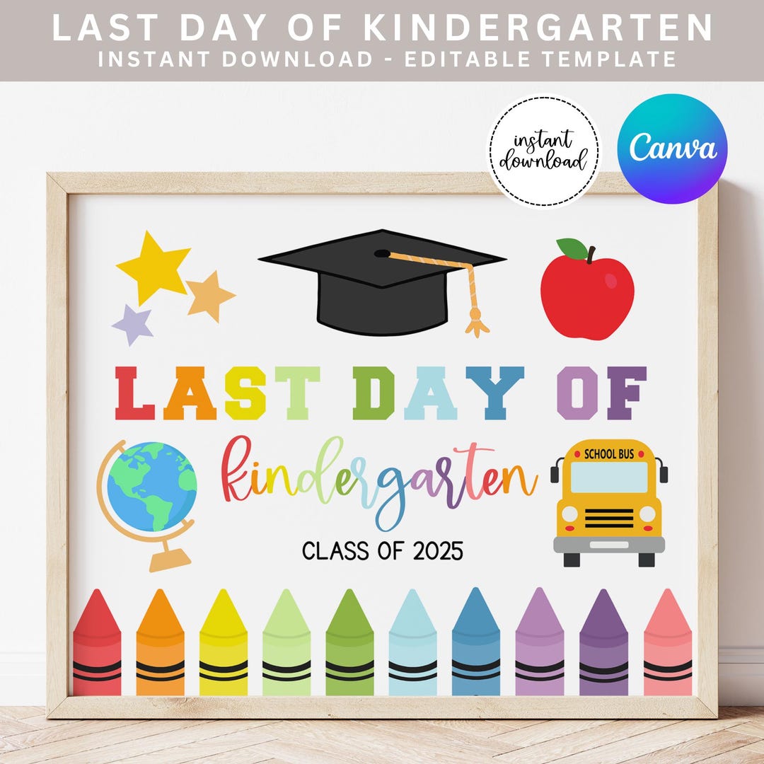 Printable Last Day of School Sign, Last Day of School, Instant Download ...