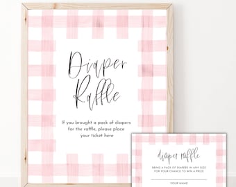 Losowanie pieluch na Baby Shower, Znak losowania pieluch, Bilet losowania pieluch, Karta losowania pieluch, Gra na Baby Shower, Znak na Baby Shower, A138