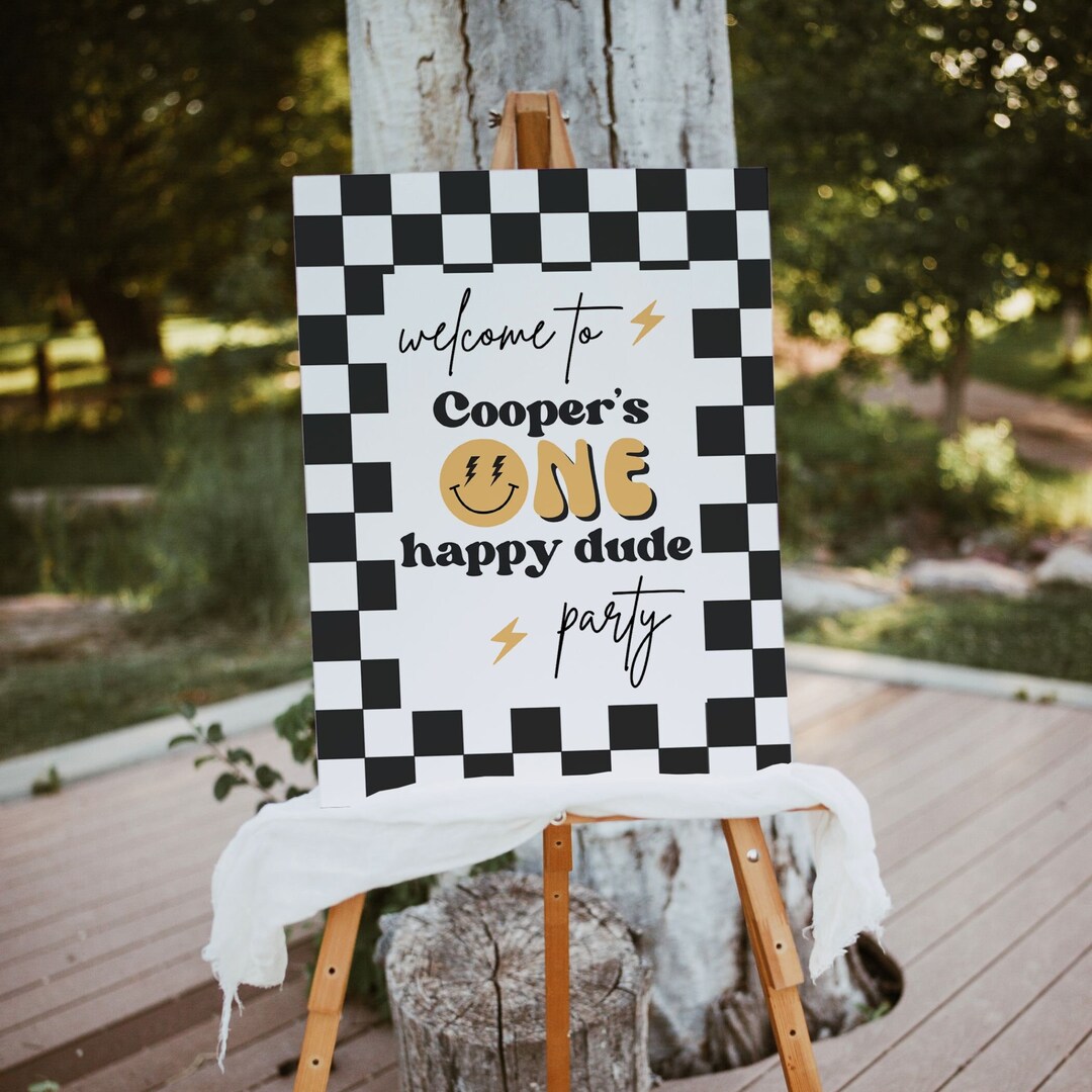 One Happy Dude Welcome Sign | First Birthday Party | Instant