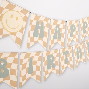 Printable One Happy Dude Happy Birthday Banner, Instant Download, A140