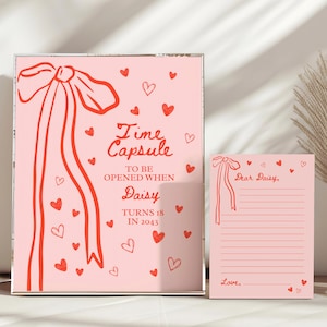 Little Sweetheart Zeitkapsel, Little Sweetheart Geburtstag, Valentinstag, Valentinstag, Valentines Day, erste Geburtstag, A160