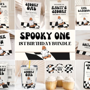 Spooky One Geburtstag, Halloween-Geburtstag, Halloween-Party, 1. Geburtstag Bundle, Spooky One, Halloween-Einladung, Geburtstagseinladung, A144