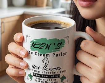 Geschichte der Neunschwänzigen Becher Kdrama Becher Kawaii Tasse Kdrama Geschenk Minze Schokoladensplitterbecher Lee Yeon Geschichte des Neunschwänzigen 1938 koreanischen Dramas