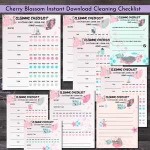 Cherry Blossom Cleaning Printable | Kawaii Sakura Chore Chart | Pink ...