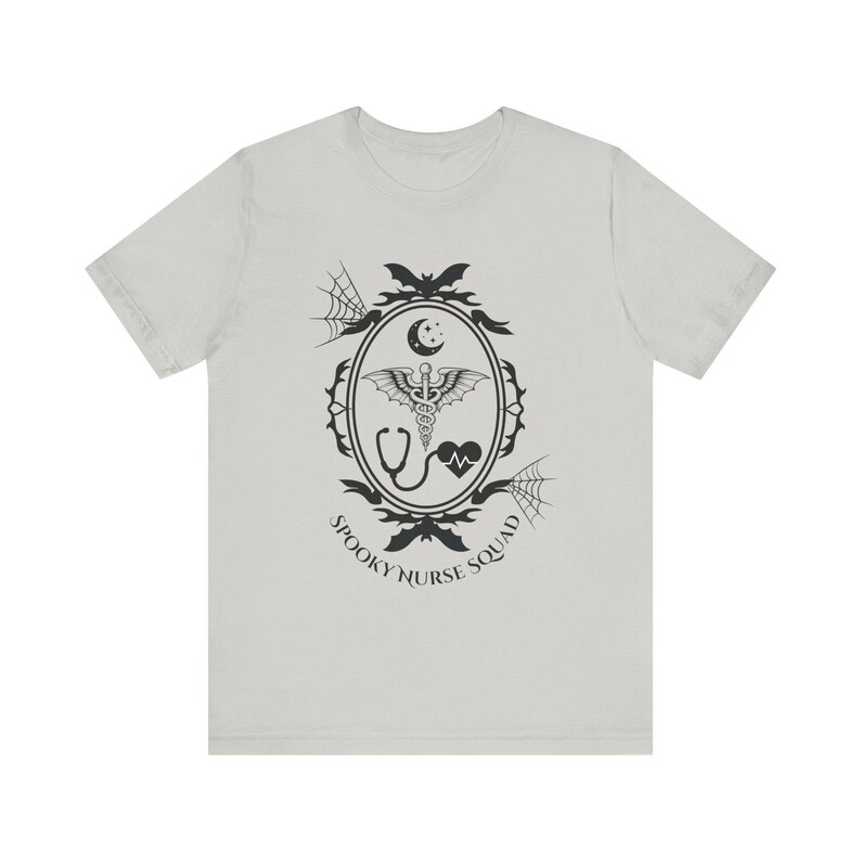 Spooky Nurse Shirt | Goth Nurse Tee | Night Shift RN Shirt | Alt Medical Staff Apparel | Spooky Healthcare Shirt | Creepy Nurse Gift image 9