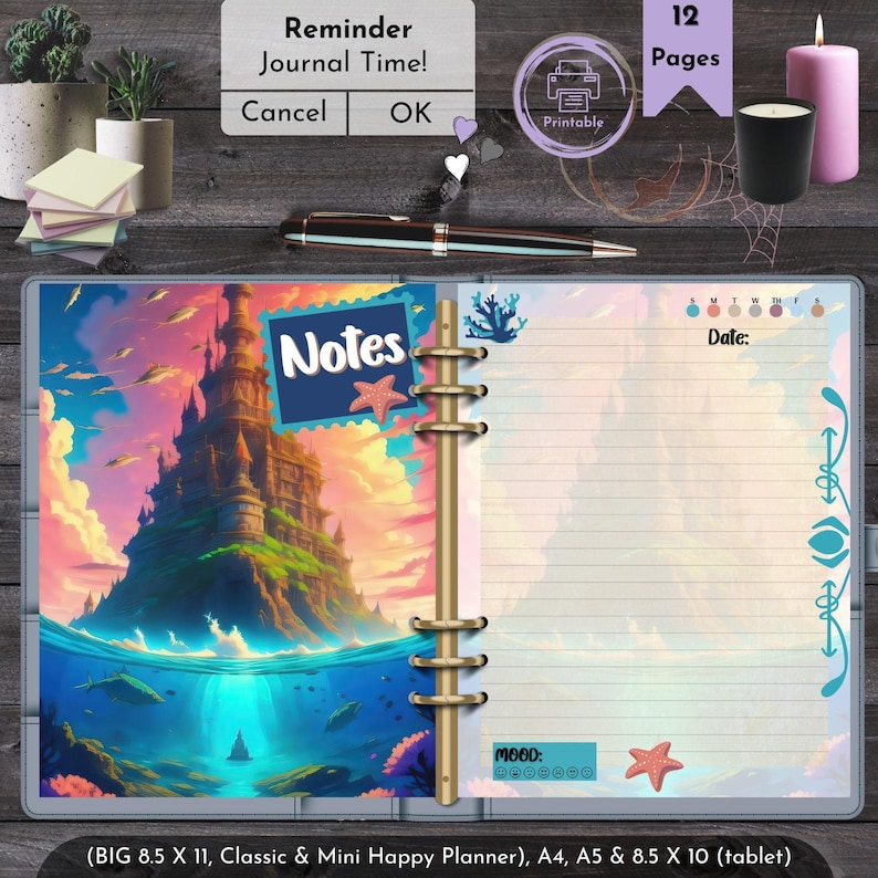 Kawaii Planner Pages Ghibli Inspired Design Totoro Journal Printable Digital Download Daily Planner Template Anime Stationery Collection Bullet Journal Pages Cute Character Artwork Studio Inspired Aesthetic Planning Organization System Miyazaki