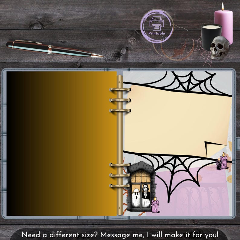 Goth Daily Planner | Halloween Printable | Creepy Kawaii Goal Tracker ...