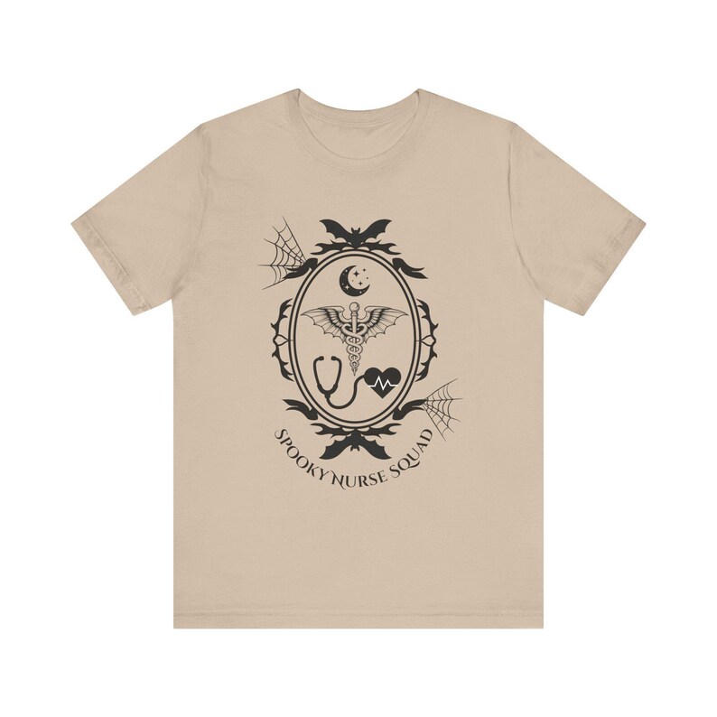 Spooky Nurse Shirt | Goth Nurse Tee | Night Shift RN Shirt | Alt Medical Staff Apparel | Spooky Healthcare Shirt | Creepy Nurse Gift image 11