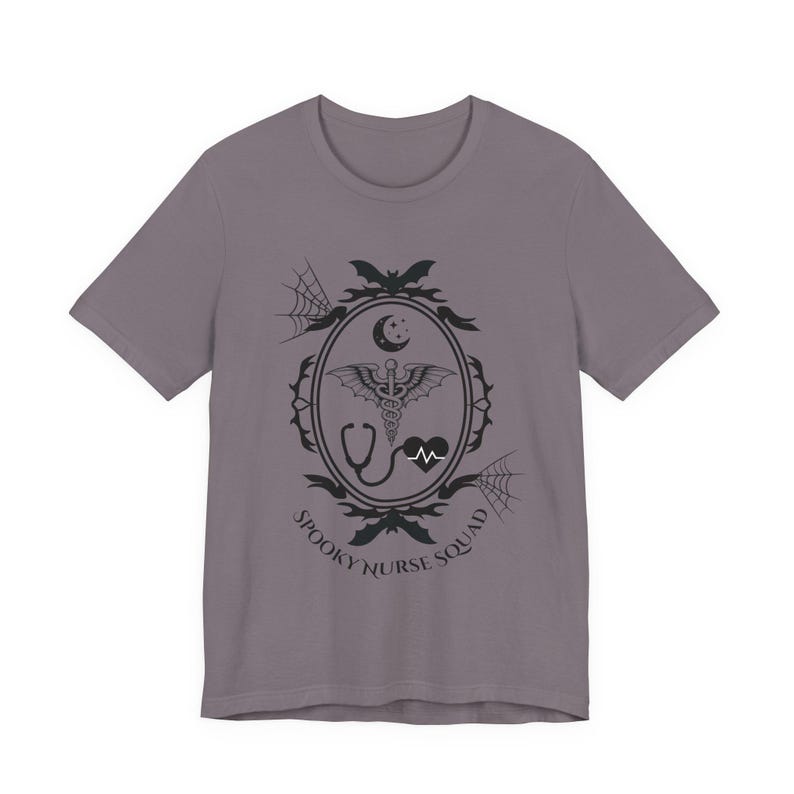 Spooky Nurse Shirt | Goth Nurse Tee | Night Shift RN Shirt | Alt Medical Staff Apparel | Spooky Healthcare Shirt | Creepy Nurse Gift image 7
