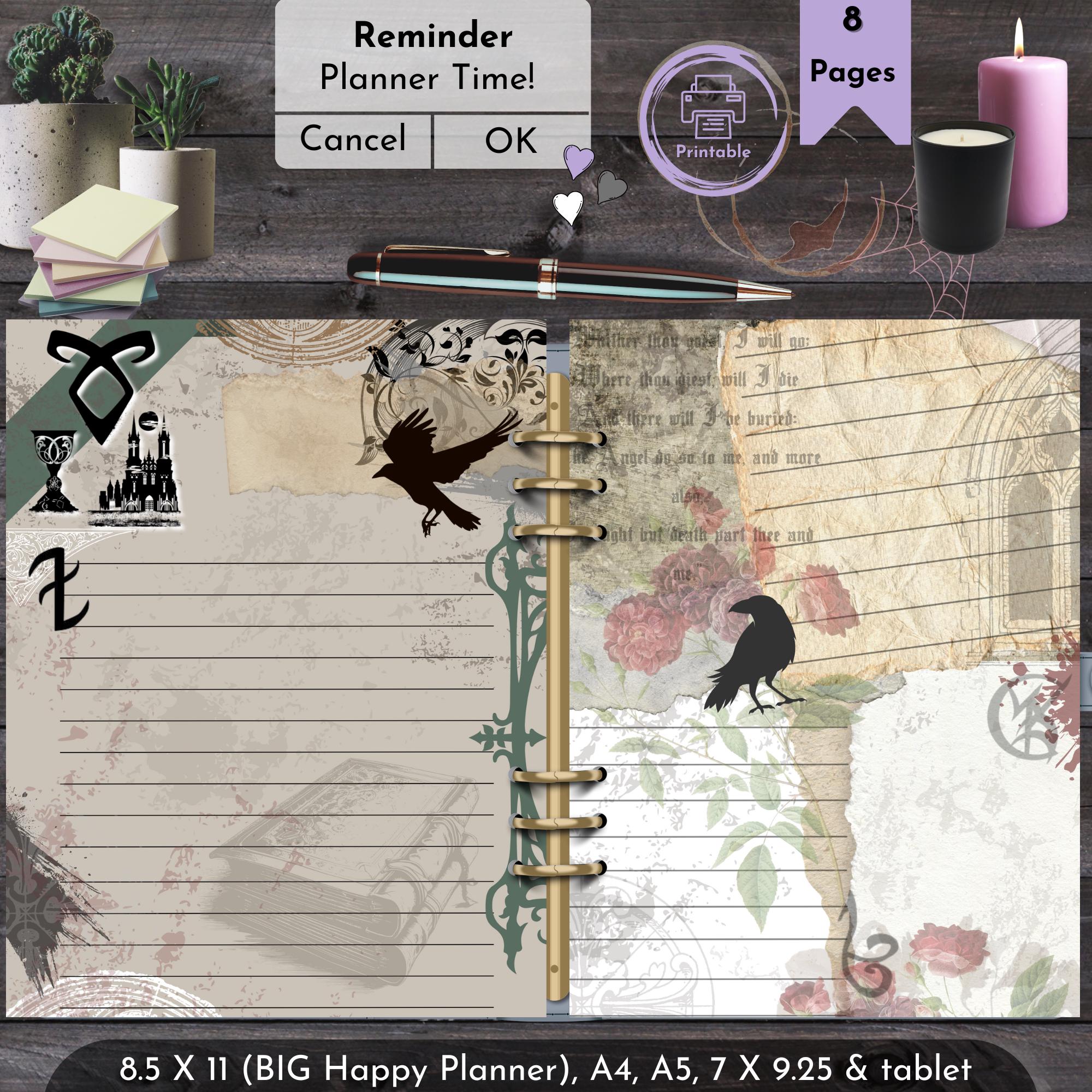 シャドウハンターズ 印刷可能なジャーナル | モータル・インストゥルメンツ ダイアリーページ |  エンジェリック・ルーン罫線入りステーショナリー、シティ・オブ・ボーンズ エフェメラ ジェイス・クラリー ファンギフト - Etsy 日本, image size:2000x2000