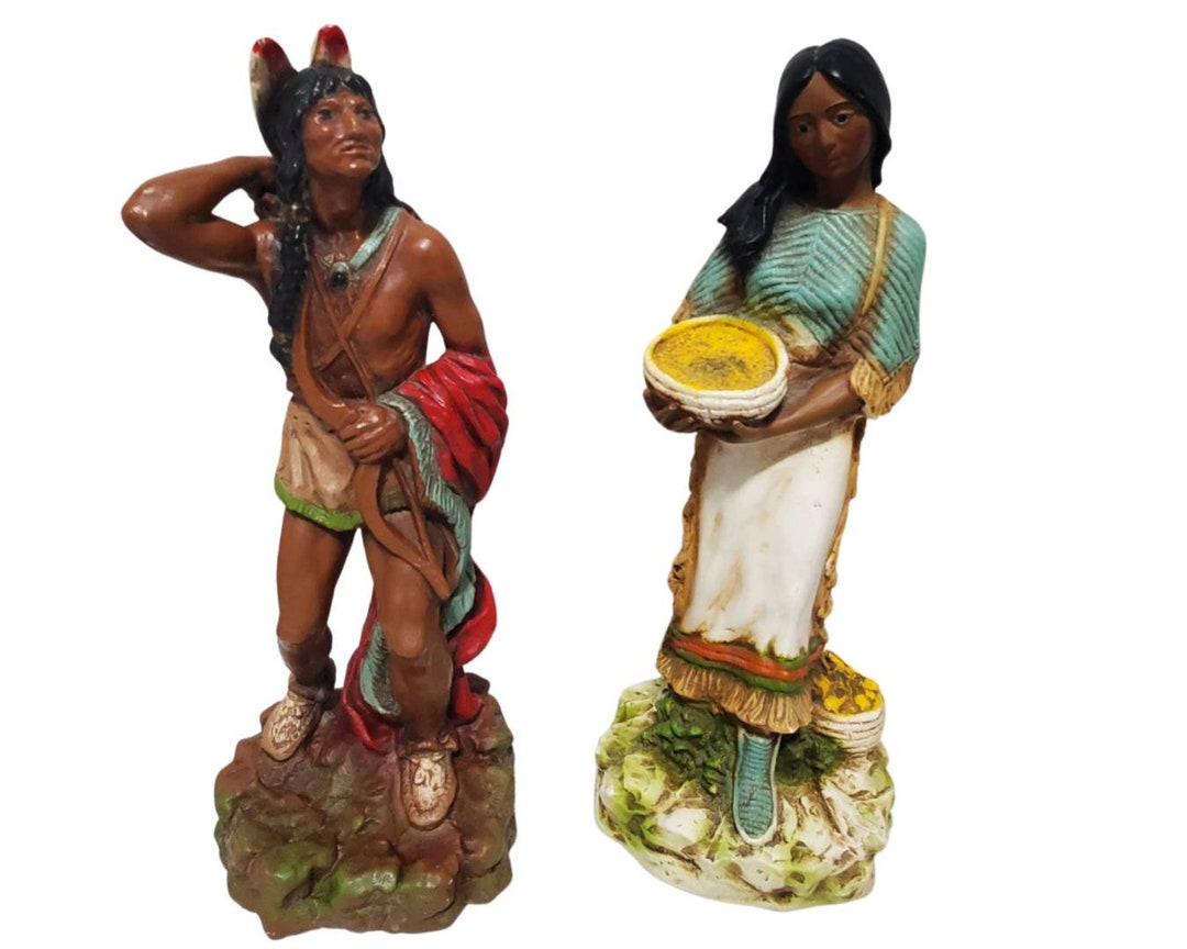 Universal Statuary Corp 1976&1980 Native American Figures Etsy