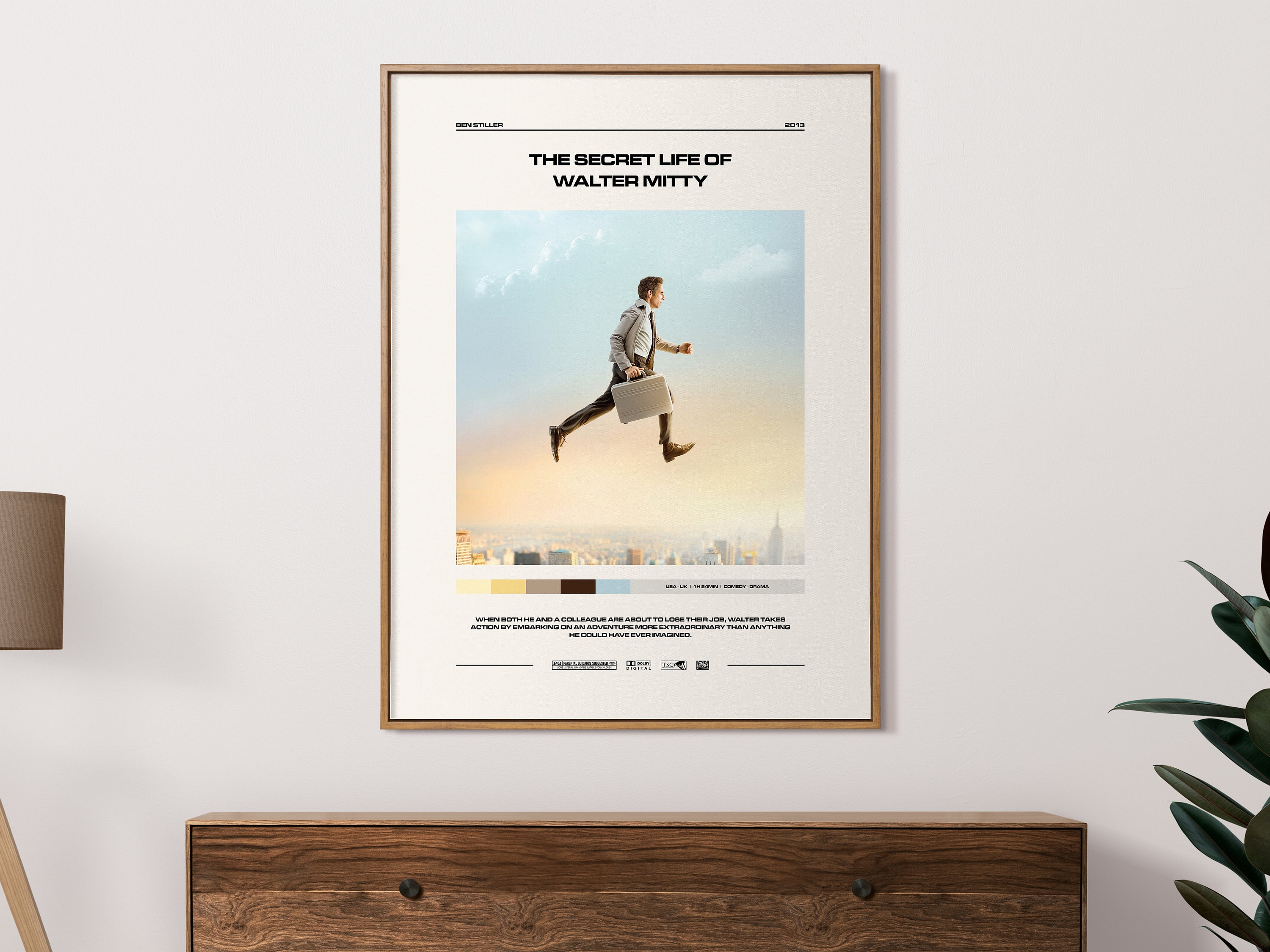 The Secret Life of Walter Mitty Ben Stiller Minimalist Etsy UK