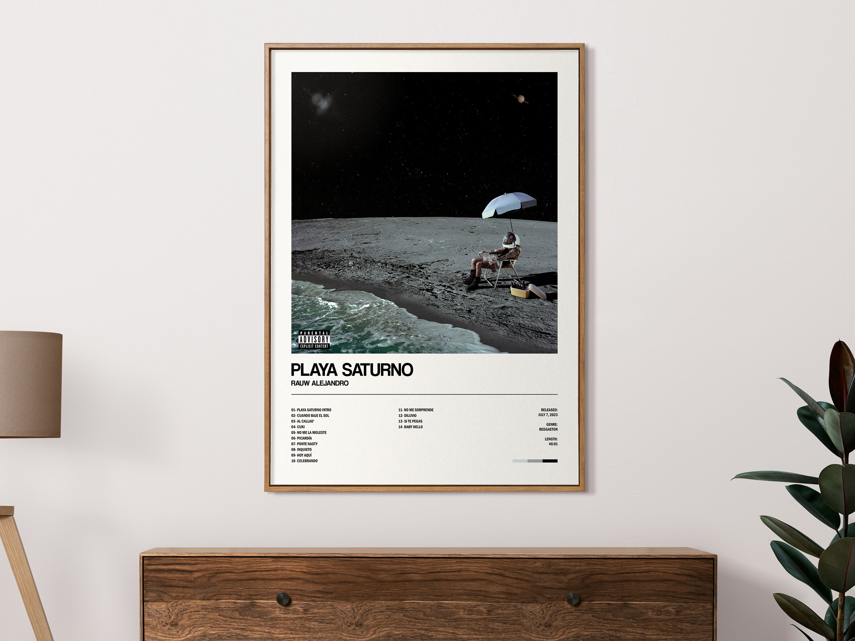 Discover Póster Rauw Alejandro Rapero, Saturno Tour 2023 Merch, Album Cover Póster