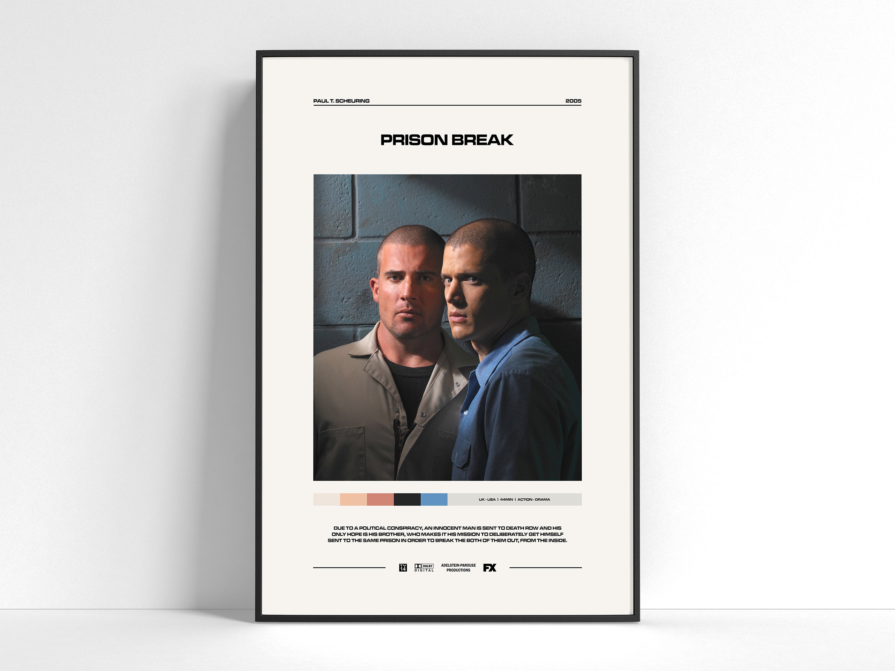 Prison break wentworth miller dominic purcell poster de papel