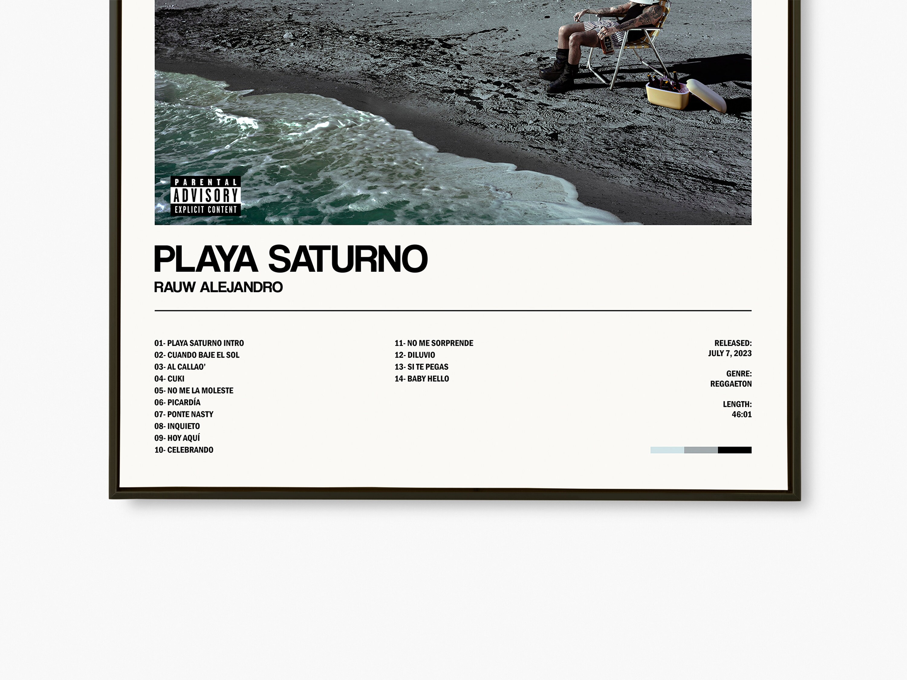 Discover Póster Rauw Alejandro Rapero, Saturno Tour 2023 Merch, Album Cover Póster