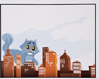 Sydney the Song Cat, Catzilla Print