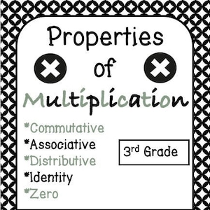 Properties of Multiplication 3rd Grade Math Worksheets