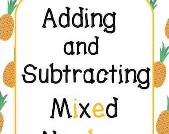 Adding and Subtracting Mixed Numbers 4th Grade Fractions Math