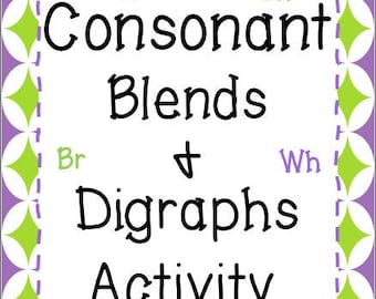 Phonics Digraphs & Blends Activity, Kindergarten, 1st Grade, 2nd Grade, 3rd Grade, Phonics, Fun Practice