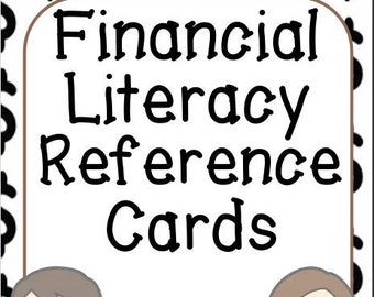 Financial Literacy "Terms & Definitions" Reference Cards, High School Economics, Adult Education (Digital Download)