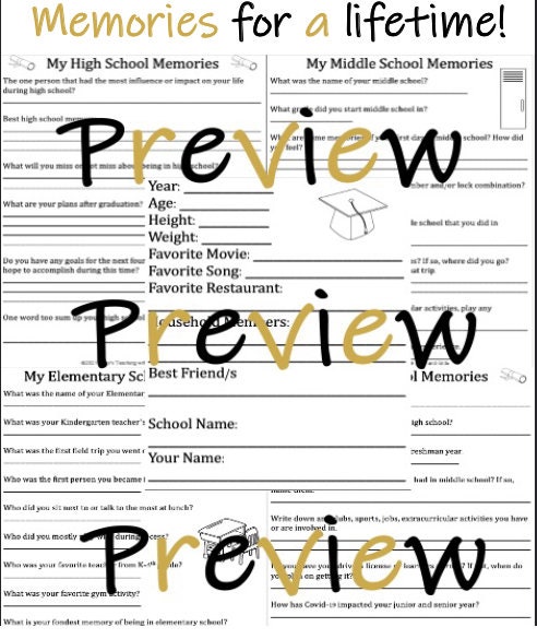 2025 High School Graduation Memory Keepsake Book, Graduation Gift ...