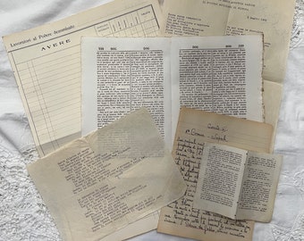 Italian Ledger, Book Page, and Typed Paper Packs # 2