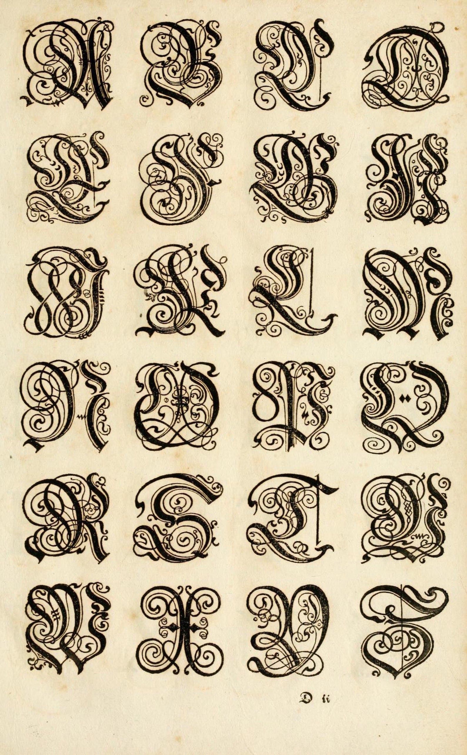 1700's German Alphabet Script Digital - Etsy