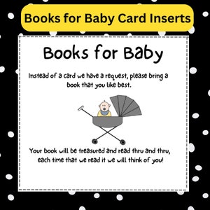Leuk, leuk en gemakkelijk!Neem een boek mee in plaats van een kaart, afdrukbare digitale download, kinderwagen, klassiek, schattig, leuk verzoek