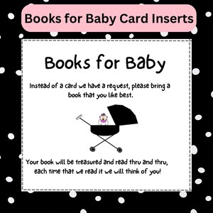 Afdrukbare babyshower, breng een boek mee, cadeau babybibliotheek, digitale download, kinderwagen, kinderwagen, klassiek, leuk, leuk verzoek