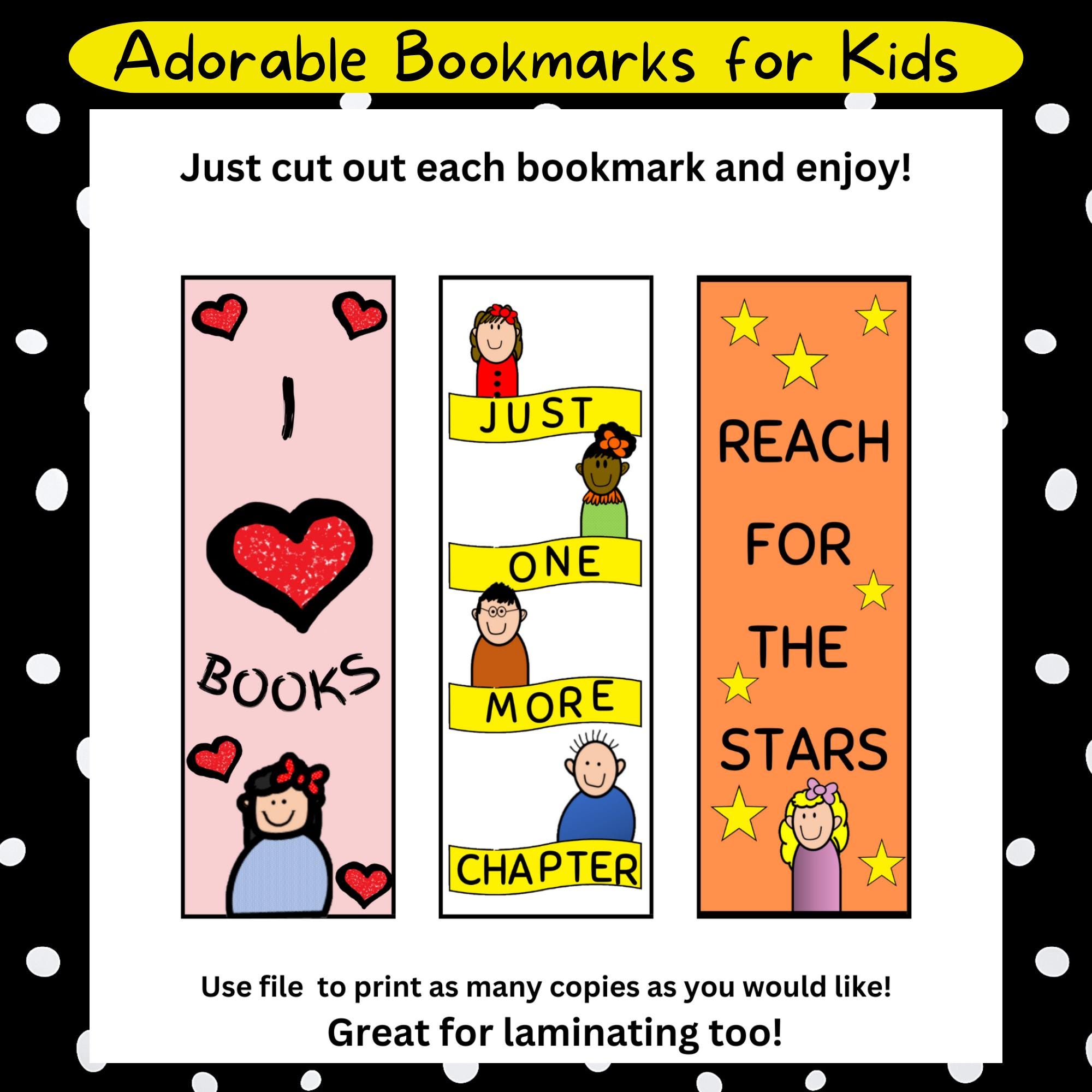 Kids Reading Bookmarks Printable • Colorful Reader Rewards (instant ...